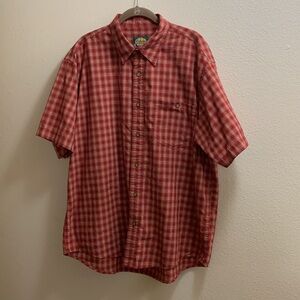 Cabela’s Outdoor Gear Red Plaid Easter Shirt Men’s Size Large Workwear Gorpcore